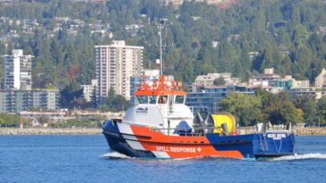 Spill responce training near Prince Rupert