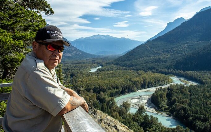 Roger Harris has been a Nuxalk Guardian Watchman for about nine years. His role, he says, is to protect his lands and waters, to serve his community and to set a good example for the Guardians coming up behind him.