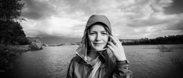 Andrea Reid on the Skeena.