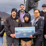A gathering was held at Mariners Park in Prince Rupert to commemorate Troy Pearson and Charley Cragg's lives and advocate for better safety regulations for workers on commercial vessels on the coast.