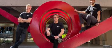 Alexander Dungate in the middle with the other Co-founders of OnDeck. Photo Credit: OnDeck Fisheries AI.