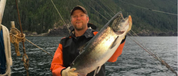 Check out Joel Collier's beautiful Chinook salmon. The Colliers, who own and operate the Lisa Jess, have gone against the trend by developing new products and strong customer relationships.