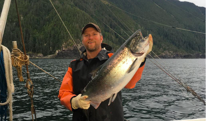 Check out Joel Collier's beautiful Chinook salmon. The Colliers, who own and operate the Lisa Jess, have gone against the trend by developing new products and strong customer relationships.