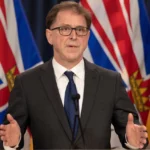 Adrian Dix, the MLA for Vancouver-Kingsway speaking in an event.