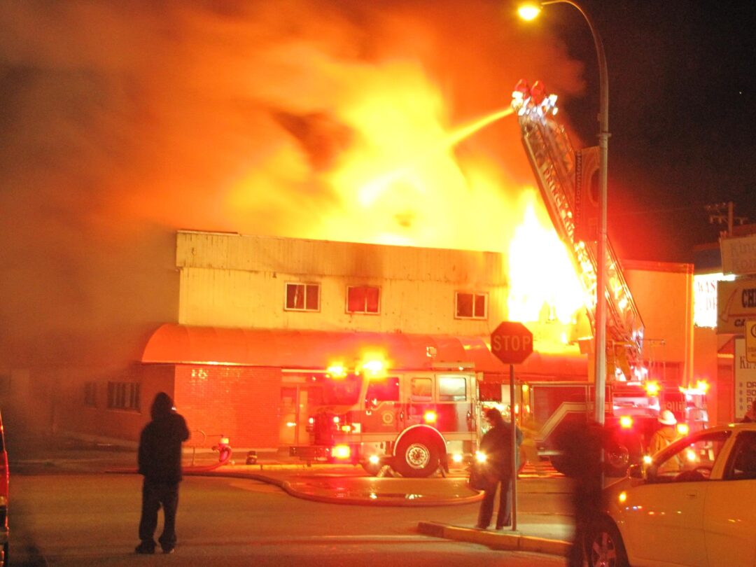 Prince Rupert firefighters battle a blaze in 2011, with a new truck that had been in service only 24 hours.