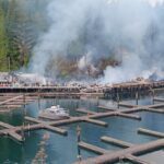 The aftermath of the Telegraph Cove fire