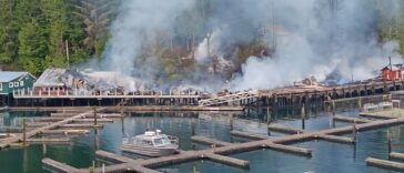 The aftermath of the Telegraph Cove fire