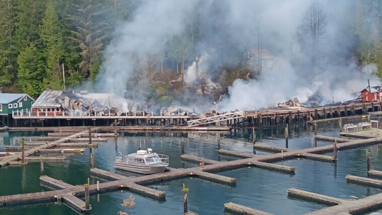 The aftermath of the Telegraph Cove fire