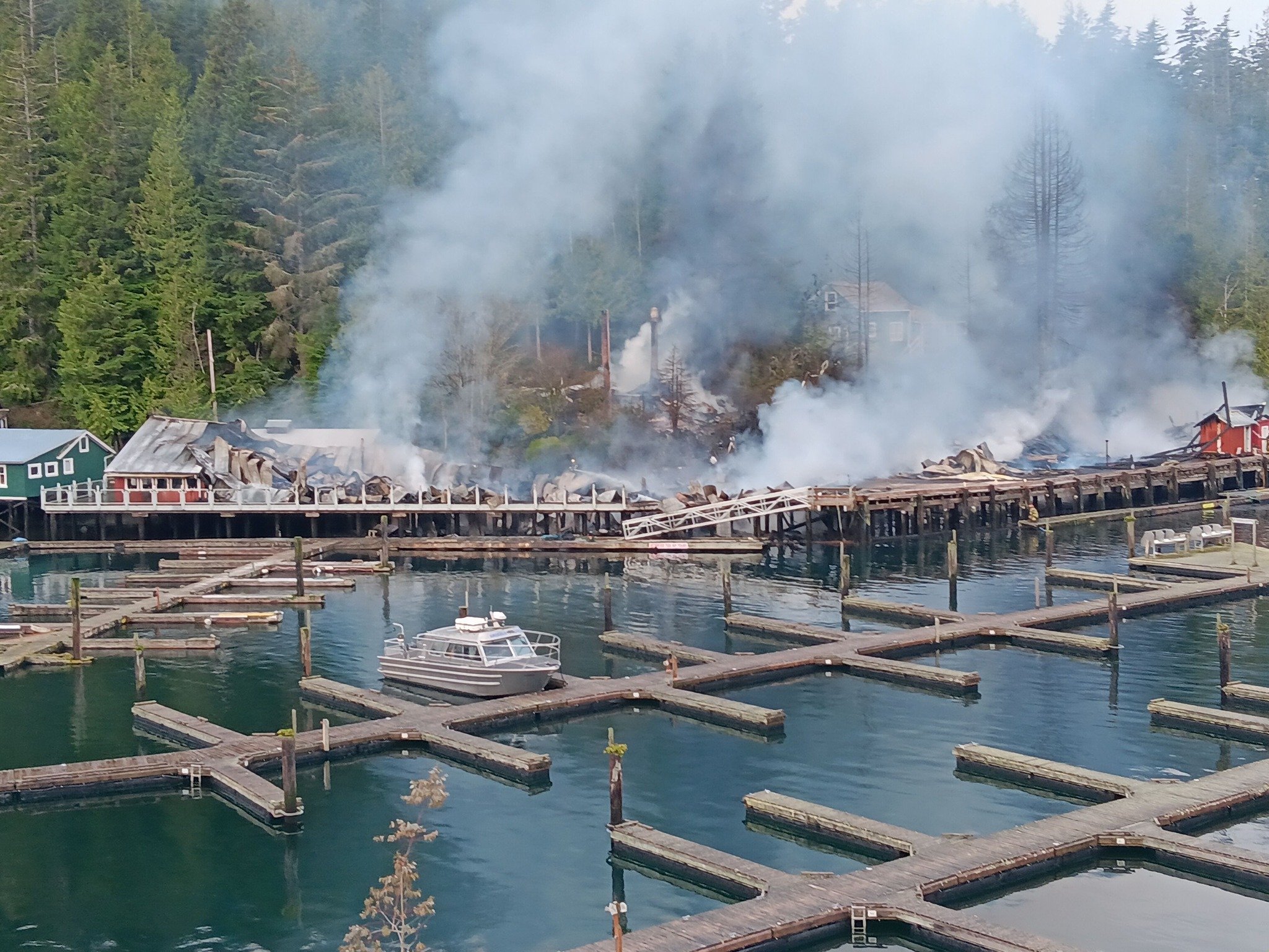 The aftermath of the Telegraph Cove fire